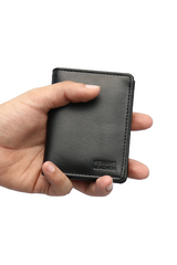 Bifold Genuine Leather - Black