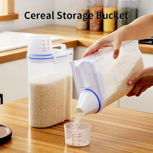 Storage Container with Measuring Cup