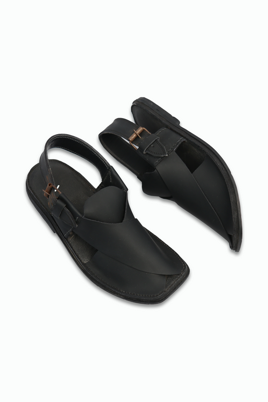 Peshawari Chic Sandal - Matte Black