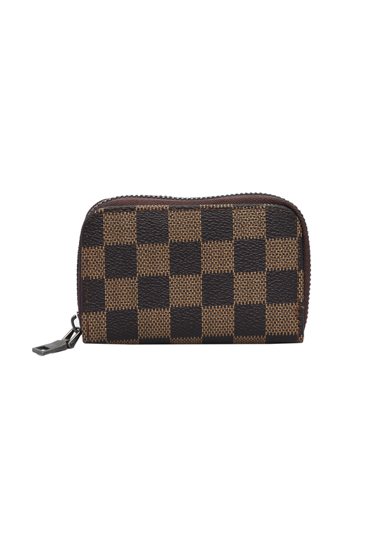 Checkered Mini Bags - Brown