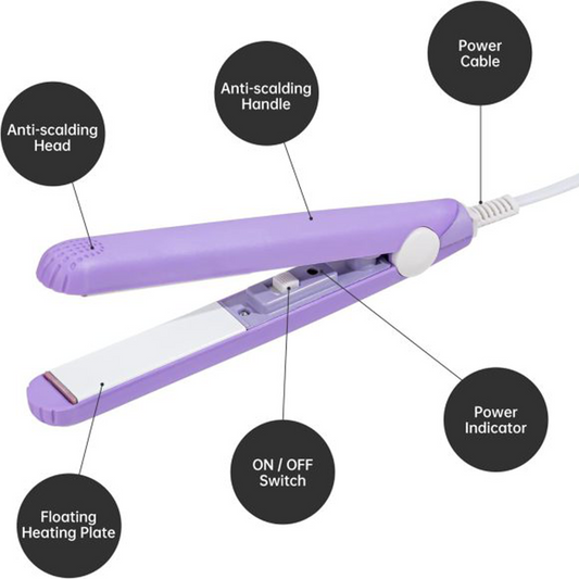 Mini Portable Hair Straightener (Random Color)