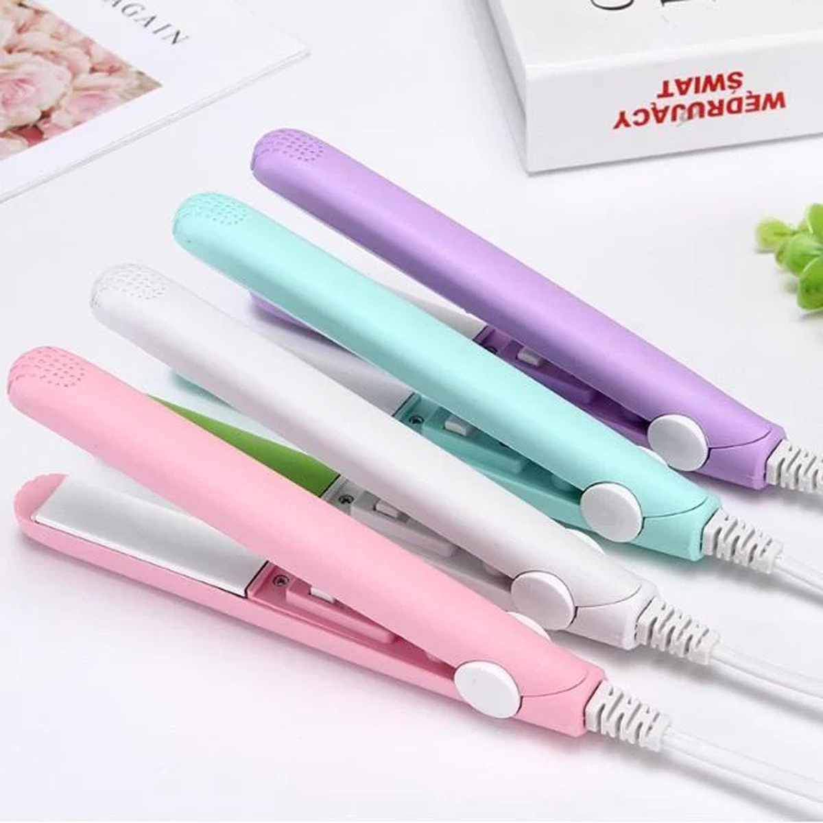 Mini Portable Hair Straightener (Random Color)