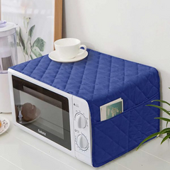 Quilted Microwave Oven Cover With Side Pockets