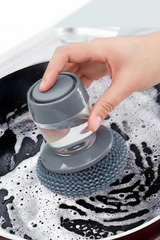 Pressing Cleaning Brush Built-in Liquid Storage Tank Dishwashing Pot