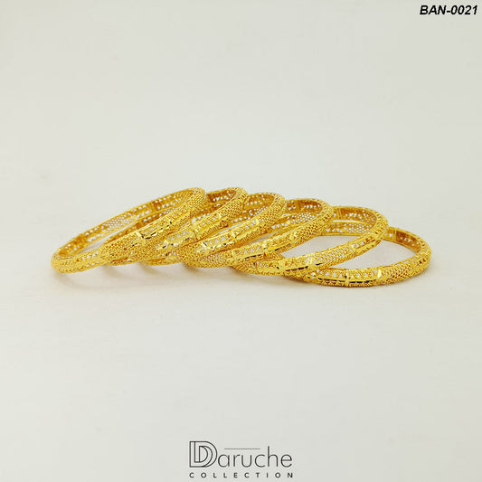 Gold Plated 6 Pieces Bangles (BAN-0021)