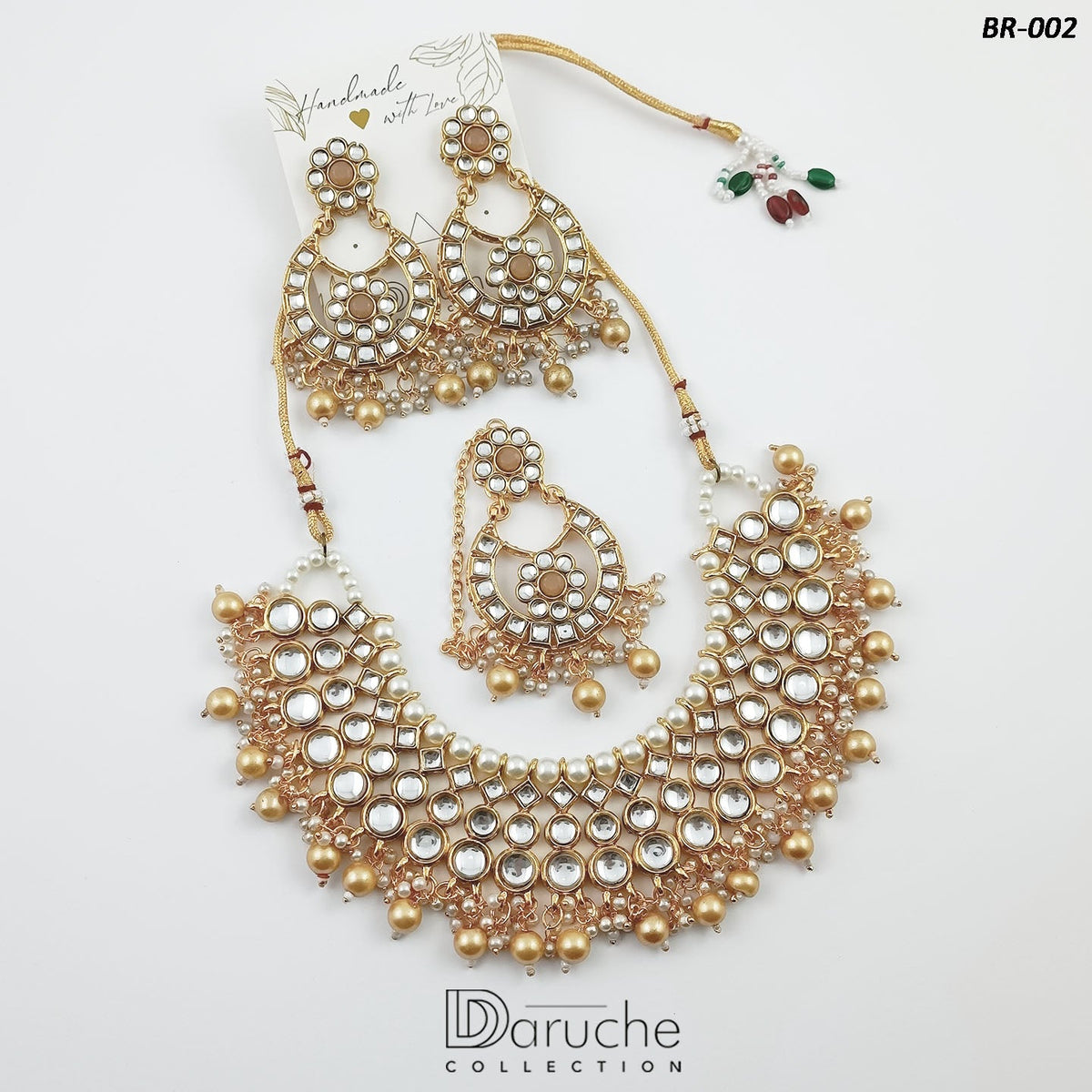 Gold Plated Kundan Stone Bridal Set