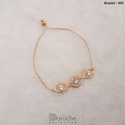 Gold Plated Zircon Stone Bracelet (Bracelet-003)