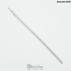 Silver Plated White Zircon Stone Bracelet