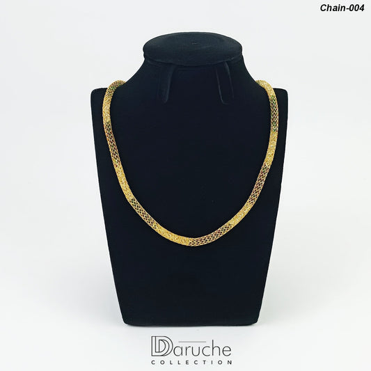 Gold Plated Green & Golden Crystal Chain