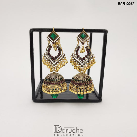 Gold Plated Manjoos Earrings (EAR-0047)