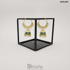 Gold Plated Meena Earrings (EAR-0051)