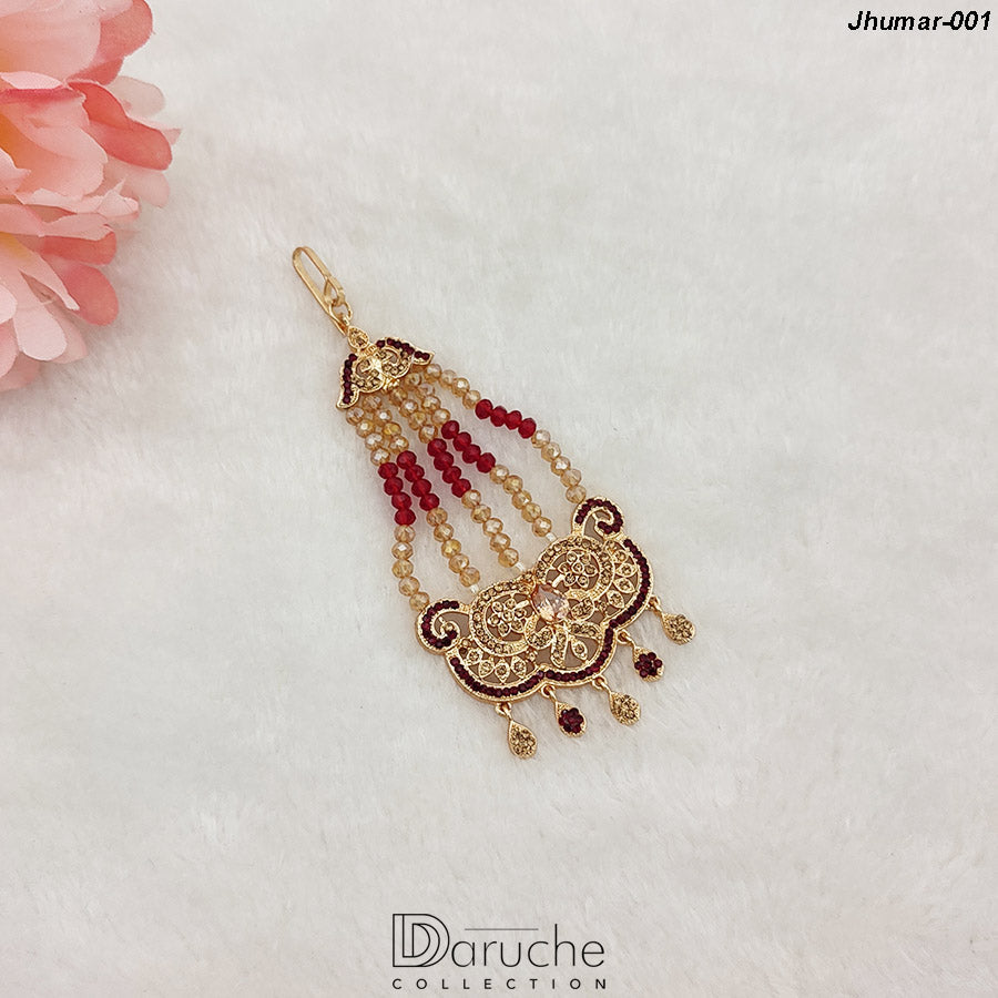 Gold Plated Zircon Stone Jhumar (Jhumar-001)