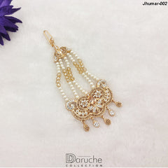 Gold Plated Zircon Stone Jhumar (Jhumar-002)