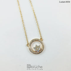 Gold Plated Cubic Zircon Stones Locket