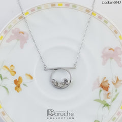 Silver Plated Cubic Zircon Stone Locket