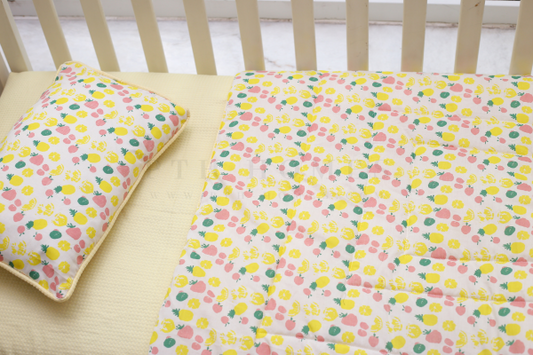 Melon & Cherry - 3 Pcs Crib's Bedding Set