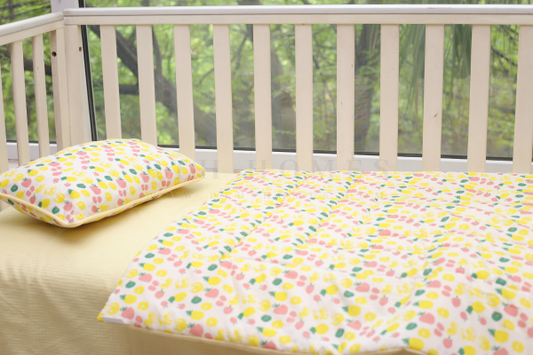 Melon & Cherry - 3 Pcs Crib's Bedding Set