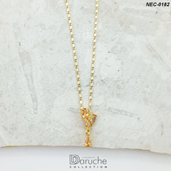 Gold Plated Champagne Zircon Stone Necklace Set