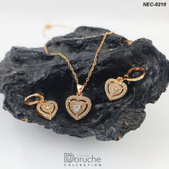 Gold Plated Cubic Zircon Stones Necklace Set