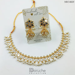 Premium Quality Gold Plated Kundan Necklace Set