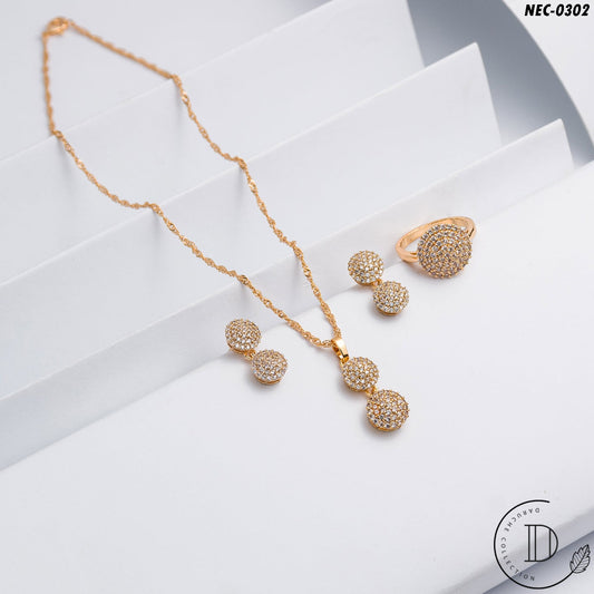 Classic Gold Plated Necklace Set