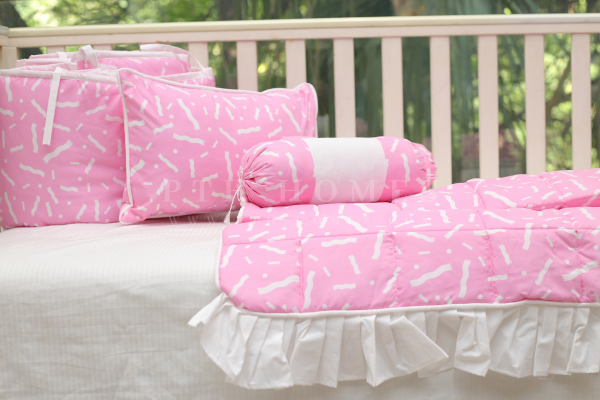 Pink Sprinkles - Crib Bedding Set