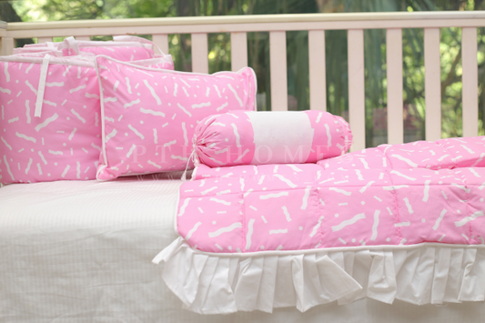 Pink Sprinkles - Crib Bedding Set