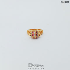 Gold Plated Zircon Stone Ring (Ring-0015)