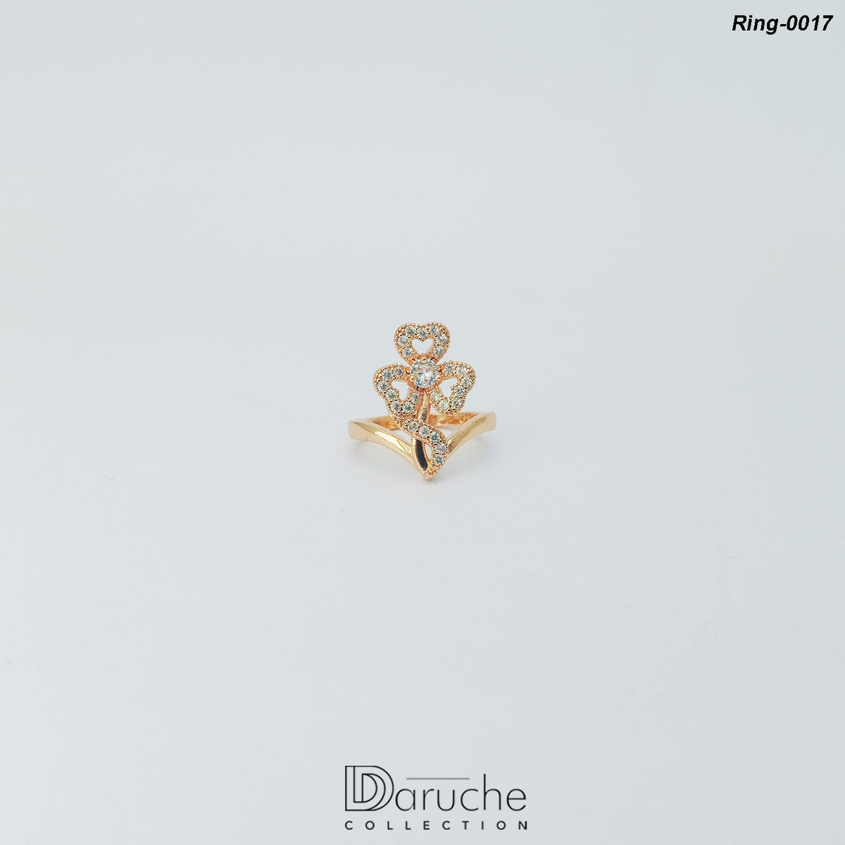 Gold Plated Zircon Cubic Ring (Ring-0017)