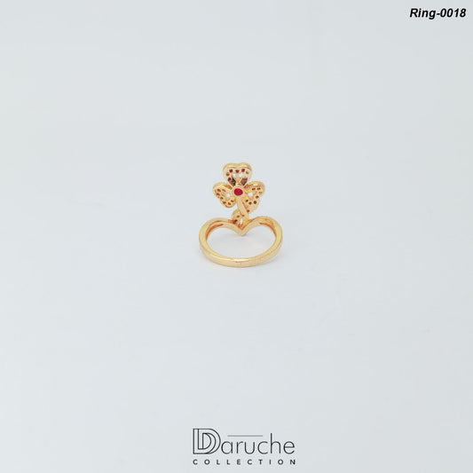 Gold Plated Cubic Zircon Ring (Ring-0018)