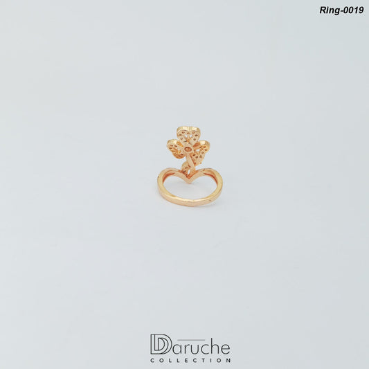 Gold Plated Cubic Zircon Ring (Ring-0019)