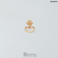 Gold Plated Cubic Zircon Ring (Ring-0019)