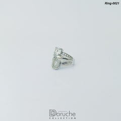 Silver Plated Zircon Stone Ring (Ring-0021)