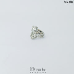 Silver Plated Zircon Stone Ring (Ring-0024)