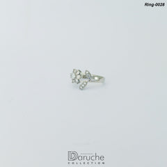 Silver Plated Cubic Zircon Stone Ring (Ring-0028)