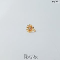 Gold Plated Cubic Zircon Stone Ring (Ring-0033)