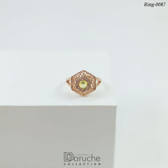 Gold Plated American Diamond Adjustable Finger Ring