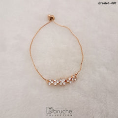 Gold Plated Zircon Stone Bracelet (Bracelet-001)